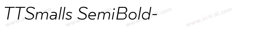 TTSmalls SemiBold字体转换